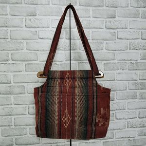 Vintage Southwestern Geometric Woven Shoulder Bag‎